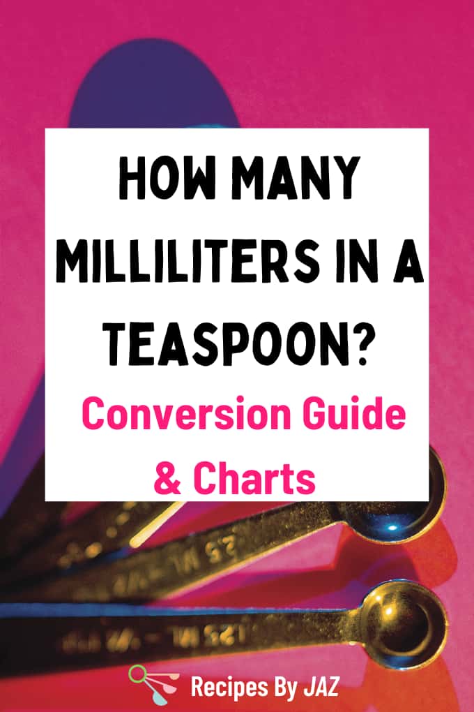 How Many Milliliters in a Teaspoon? (tsp to mL & mL to tsp).