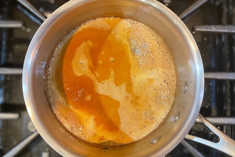 Final boil of chai.