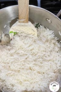 Perfectly cooked basmati rice.