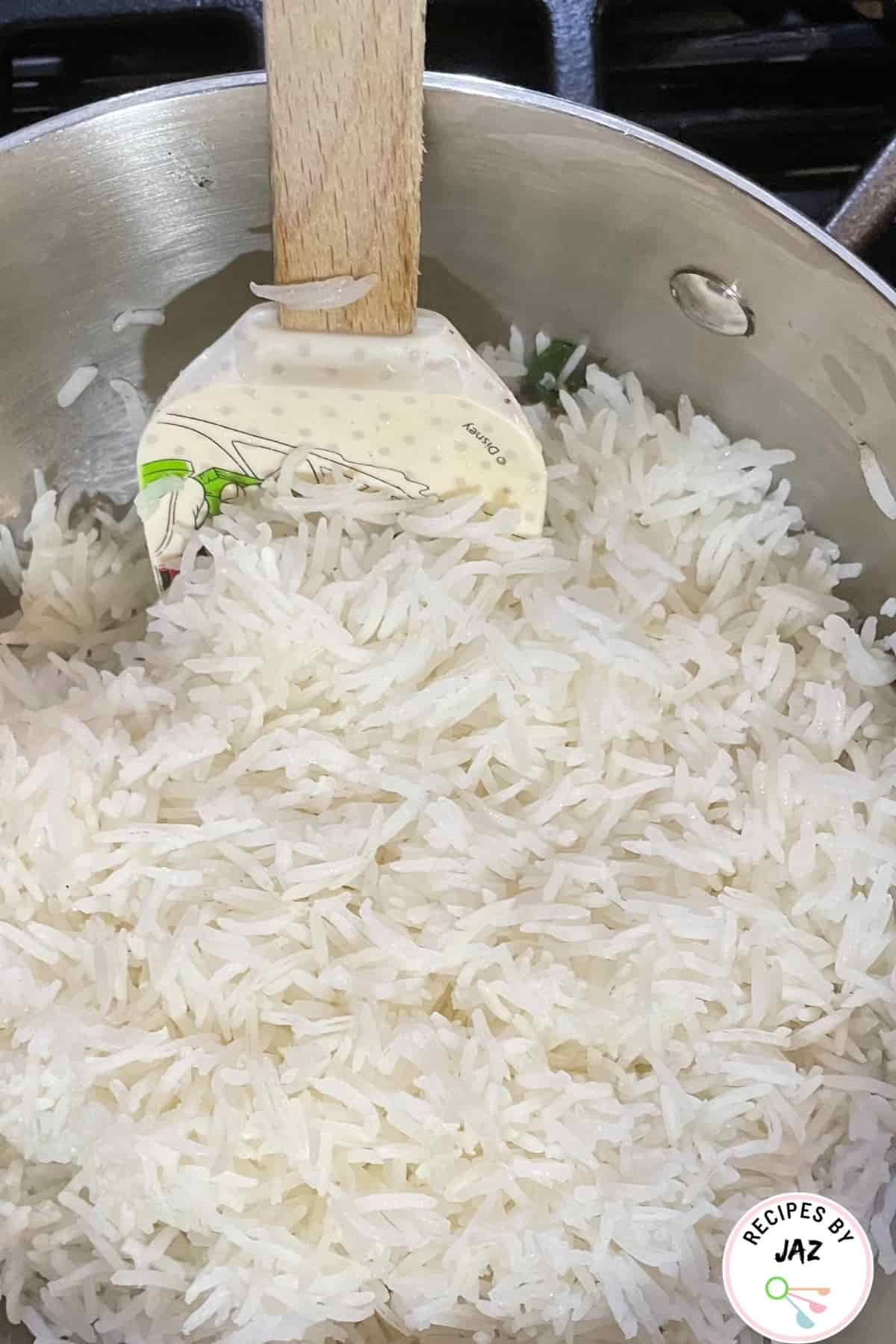 Perfectly cooked basmati rice.