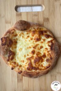 Pizza made from homemade pizza dough.