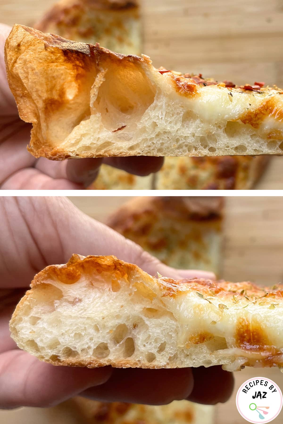 Homemade personal pizza.