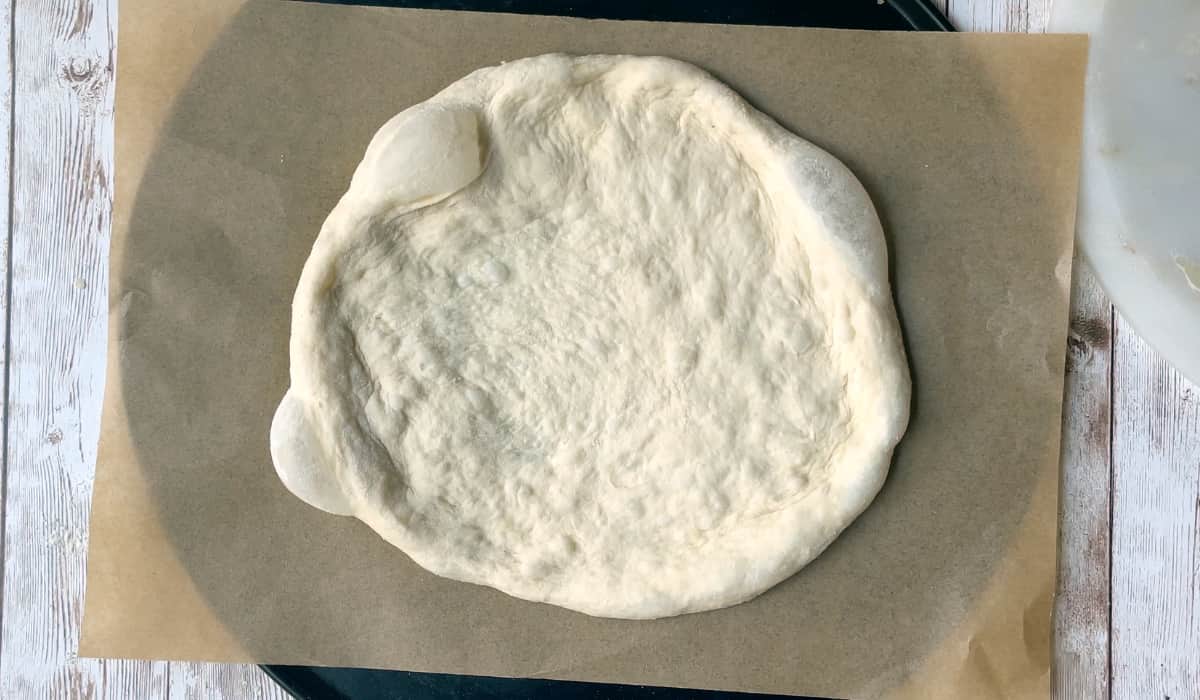 Airy pizza crust.